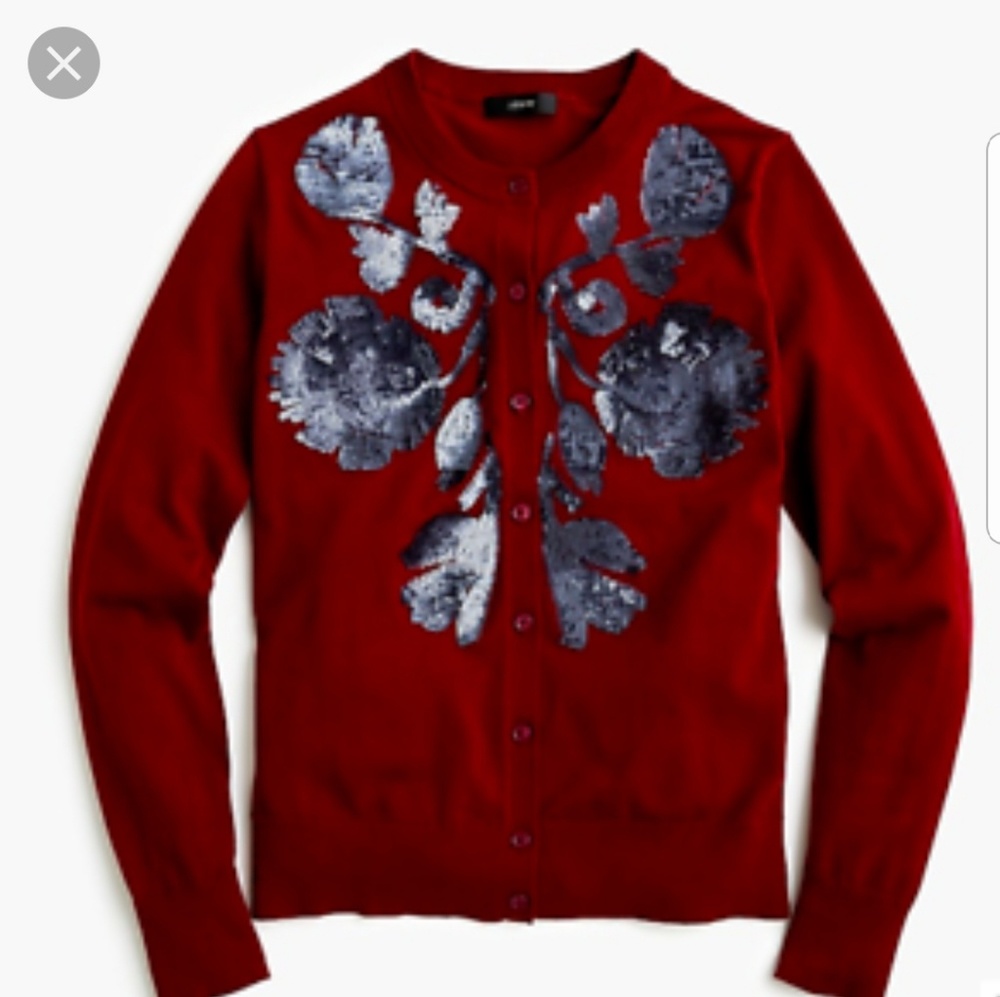 JCREW Jackie Embroidered Sequin Floral